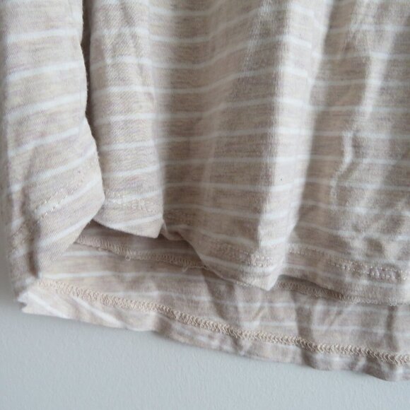 KINDRED BRAVELY Everyday Maternity & Nursing T-Shirt in Oatmeal Stripe - Size 1X - Picture 8 of 15